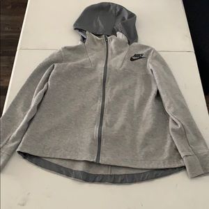 gray nike zip up